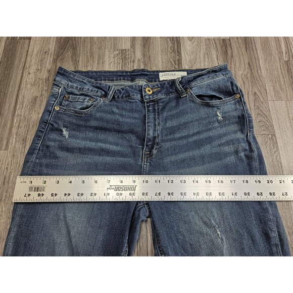 Pistola Jeans Womens 33 Medium Wash Distressed Ankle Zip Hem Stretch Pants - Picture 10 of 13